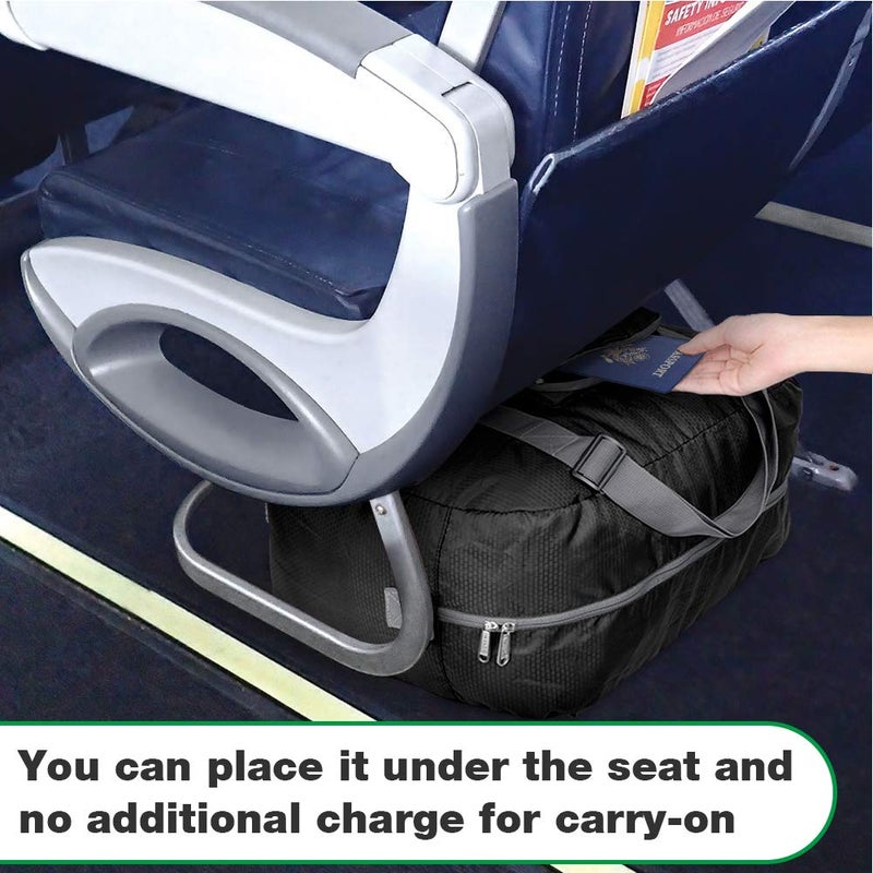 WANDF For Spirit Airlines Personal Item Bag 18x14x8 Foldable Travel Duffel Carry on Weekender Overnight for Women Men - Image 3